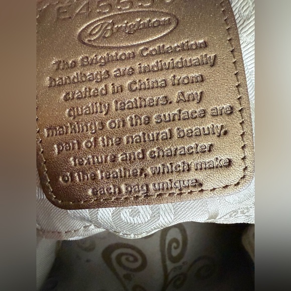 Brighton Vintage Genuine Leather Snakeskin Embossed Hobo Shoulder Bag $300 - Picture 8 of 10